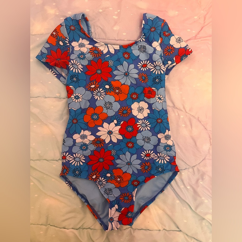 Cat & Jack Blue Floral Swimsuit